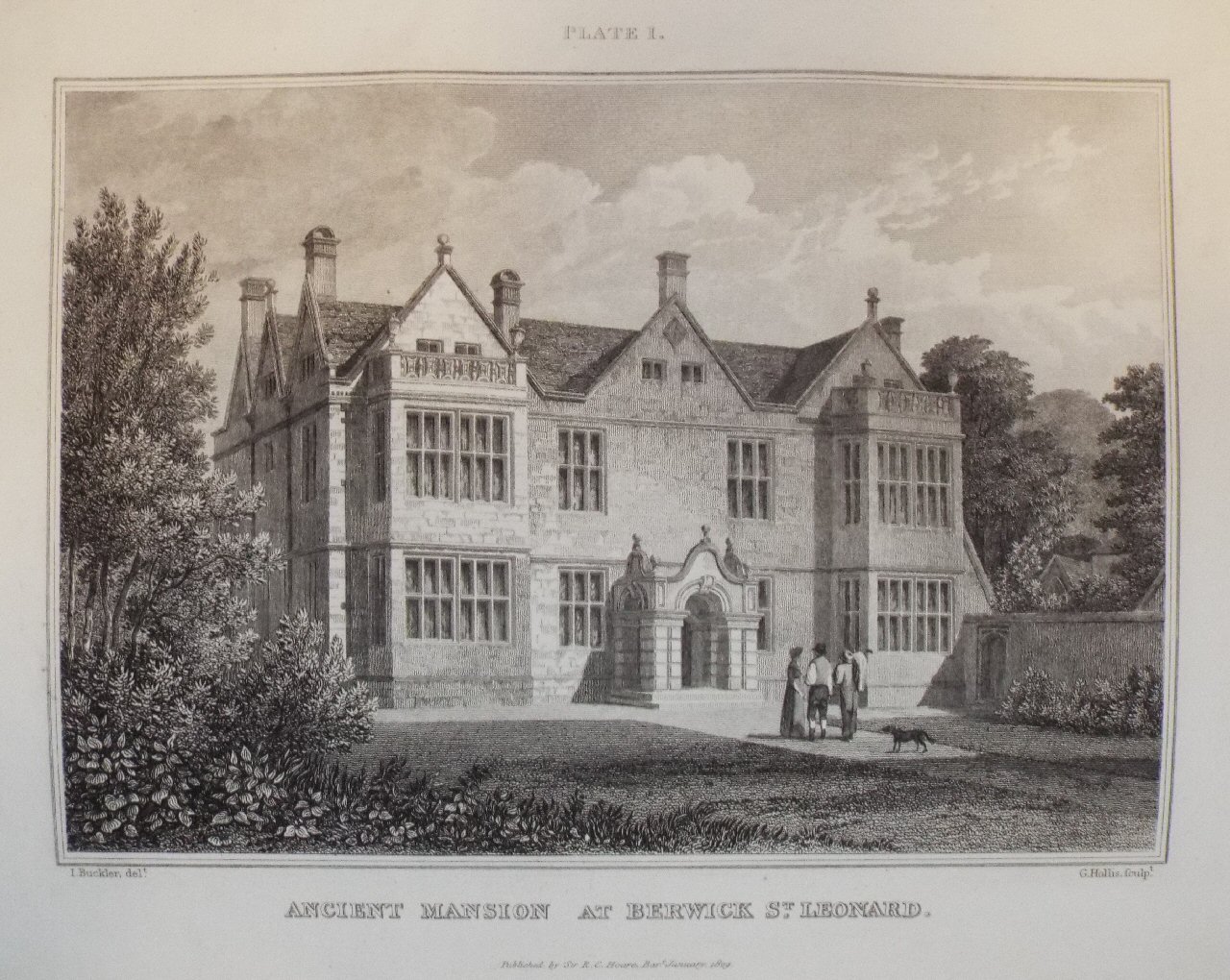 Print - Ancient Mansion at Berwick St. Leonard. - Hollis